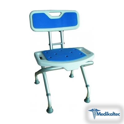 Fransız Malı Banyo Duş Tabure Mavi Sırtlıklı Katlanır 528015