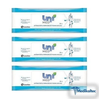 Unimed Antibakteriyel Perine Bölgesi Yıkama Havlusu 50 Li 3 Paket