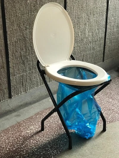 Portatif WC - Katlanabilir Hasta Tuvaleti 120kg Taşıma
